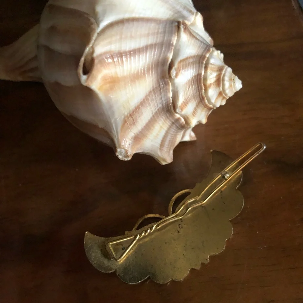 Vintage Cloisonné Butterfly Barrette